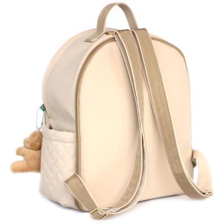 Mochila maternidade bebe menina menino miellu + trocador 2pçs rose