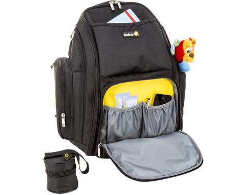 Imagem de Mochila Maternidade Com 17 Compartimentos Safety 1ST Back Pack Black 
