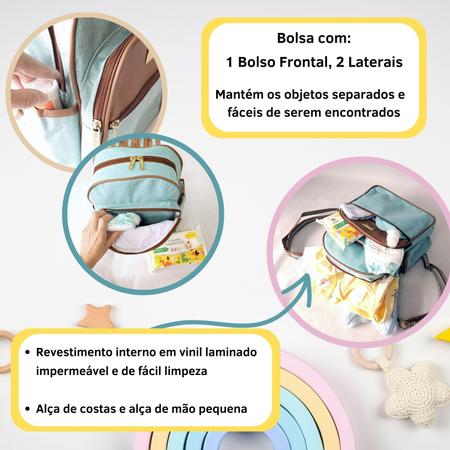 Mochila Bebê Bordada Urso G - Merver