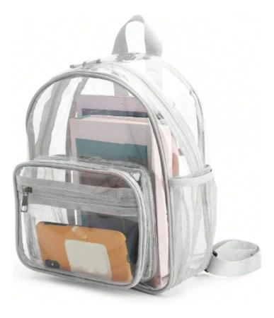 Mochila Media Feminina Transparente Reforcada Trabalho Passeio Shopping Lancamento ShopfitStore Mochilas Magazine Luiza