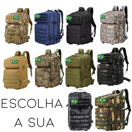 Imagem de Mochila militar 50l camping original 1000d impermeavel com divisorias grande capacidade masculina varias cores escolha a sua