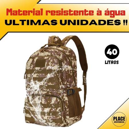 Mochila Militar Tática Tamanho Ideal 40 Litros Impermeável - UNISTAR -  Mochilas - Magazine Luiza
