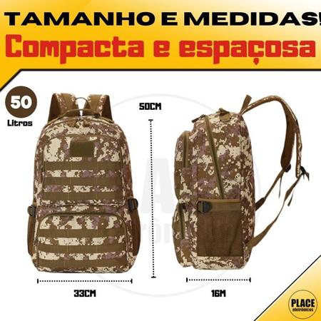 Imagem de Mochila Militar Tática Tamanho Ideal 40 Litros Resistente A Agua Camuflada