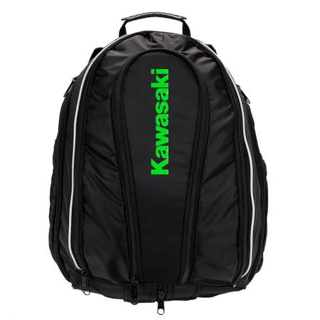 Mochila Motoqueiro 100 Impermeavel Preto Kawasaki Atron Mochilas e Pastas Magazine Luiza