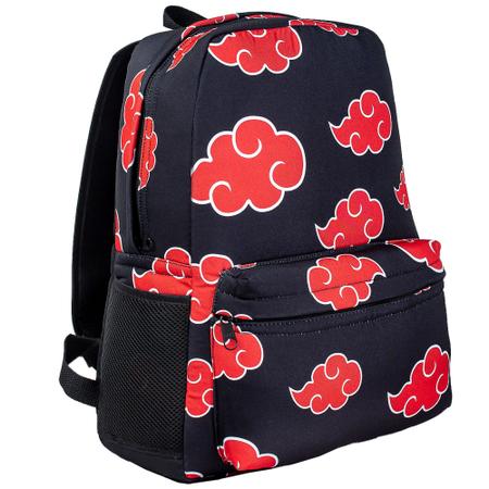 Mochila Naruto Nuvem Novidade Bolsa Escolar - Preto