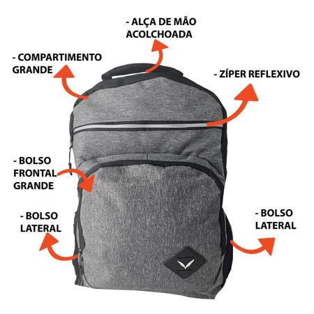 Imagem de Mochila Notebook Até 15 Com Zíper Refletivo Com Capa Mm9125