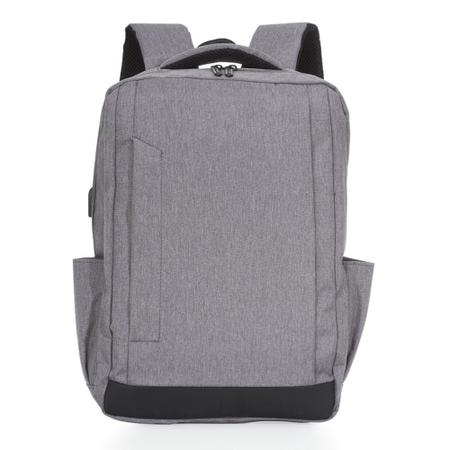 Mochila Notebook Entrada Usb Executiva Universitária - Cinza - ARN Imagem de Mochila Notebook Entrada Usb Executiva Universitária - Cinza