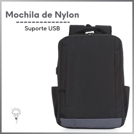 Mochila Notebook Entrada Usb Executiva Universitária - Cinza - ARN Imagem de Mochila Notebook Entrada Usb Executiva Universitária - Cinza