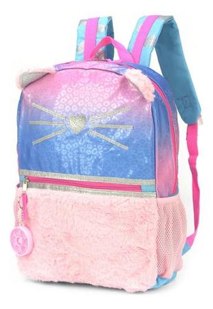 Mochila escolar feminina gatinho com orelha by Maisa up4you luxcel