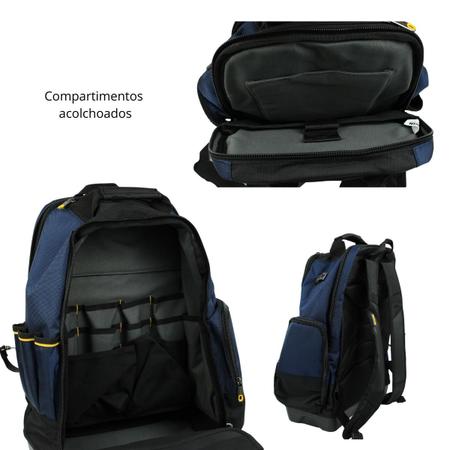 Imagem de Mochila para ferramentas Irwin base emborrachada impermeável Commander 34 bolsos grande