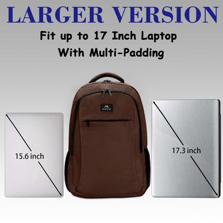 Imagem de Mochila para laptop MATEIN, mochila extra grande para computador de viagem de 17,3 polegadas, compatível com TSA, porta de carregamento USB, mochila a