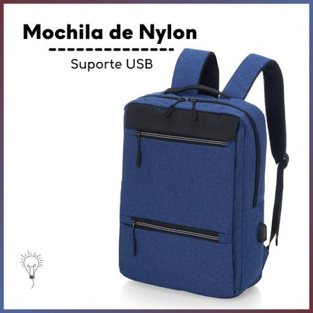 Mochila Para Notebook Executiva Unissex Usb - Preta - ARN Imagem de Mochila Para Notebook Executiva Unissex Usb - Preta