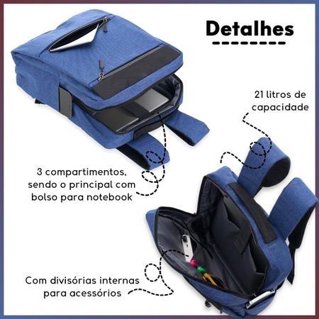 Mochila Para Notebook Executiva Unissex Usb - Preta - ARN Imagem de Mochila Para Notebook Executiva Unissex Usb - Preta