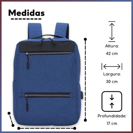 Mochila Para Notebook Executiva Unissex Usb - Preta - ARN Imagem de Mochila Para Notebook Executiva Unissex Usb - Preta