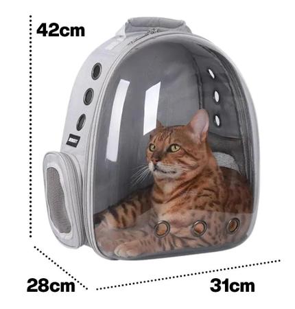 Imagem de Mochila Pet Visão Panorâmica Astronauta Cachorro Gato Cão Transporte Animais Estimação Bolsa Ventilada