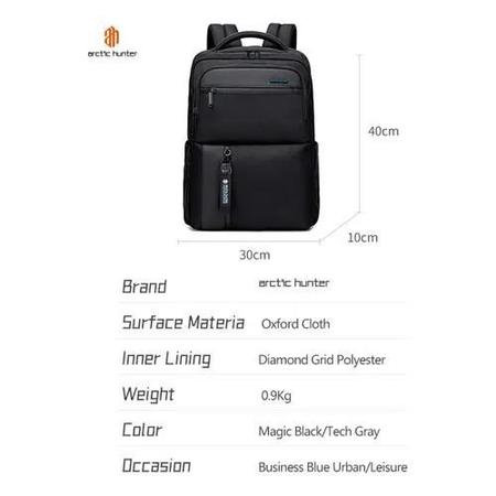 Imagem de Mochila Premium Notebook Viagem Escolar Multifuncional Arctic Hunter