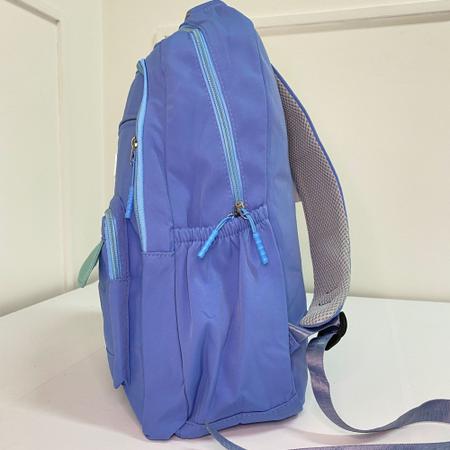 Imagem de Mochila reforçada escolar bolso frontal colorido alças acolchoadas