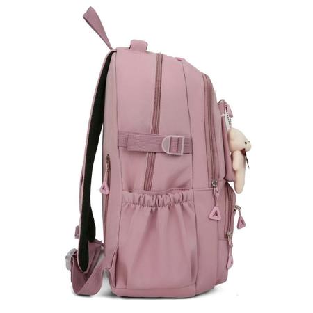 Mochila Reforçada Escolar Juvenil Adulto Feminina Alça Ajustável de Costa Acolchoada Moderna Moda Viagem Chaveiro Espaçosa NotebookLisa - Meimi Amores Imagem de Mochila Reforçada Escolar Juvenil Adulto Feminina Alça Ajustável de Costa Acolchoada Moderna Moda Viagem Chaveiro Espaçosa NotebookLisa