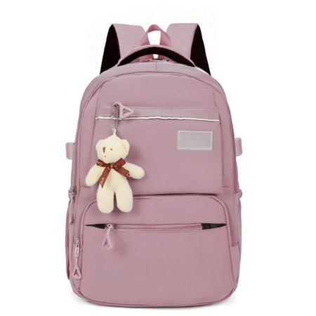 Imagem de Mochila Reforçada Escolar Juvenil Adulto Feminina Alça Ajustável de Costa Acolchoada Moderna Moda Viagem Chaveiro Espaçosa NotebookLisa