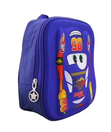 Kit Mochila Rodinha Escolar Tamg 3d Carro Corrida Infantil