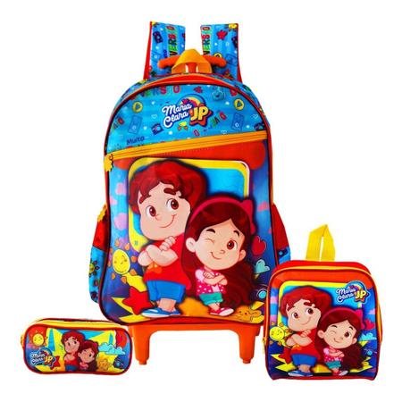 Mochila Rodinha Com Estojo E Lancheira Maria Clara E Jp Clio - Clio Style Imagem de Mochila Rodinha Com Estojo E Lancheira Maria Clara E Jp Clio
