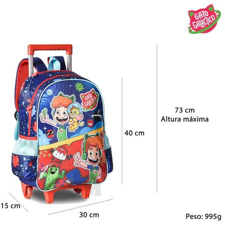 Mochila Rodinhas com Capuz Gato Galáctico Coleção 2023 Original Clio -  Mochila Infantil - Magazine Luiza