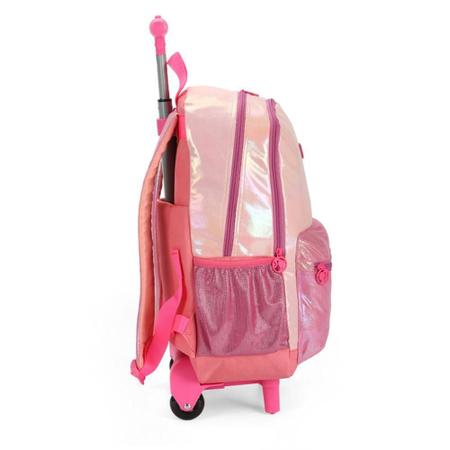 Imagem de Mochila Rodinhas Barbie Com Brilho Rosa/Pink Luxcel