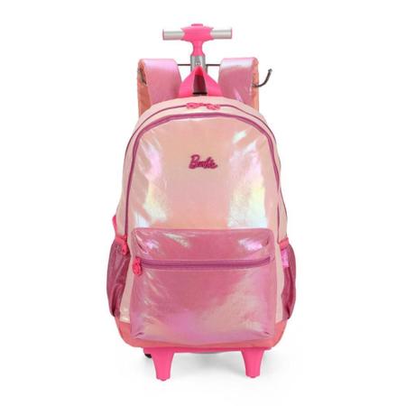 Imagem de Mochila Rodinhas Barbie Com Brilho Rosa/Pink Luxcel