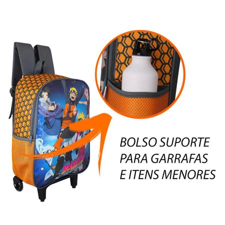 Mochila Rodinhas Naruto Next Generations + Lancheira Boruto Cor