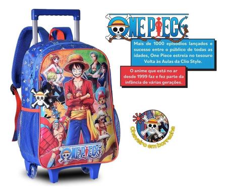 Mochila Luffy One Piece Infantil Escolar Original Clio 2023 - 7 Artes BrinQ  Fantasias