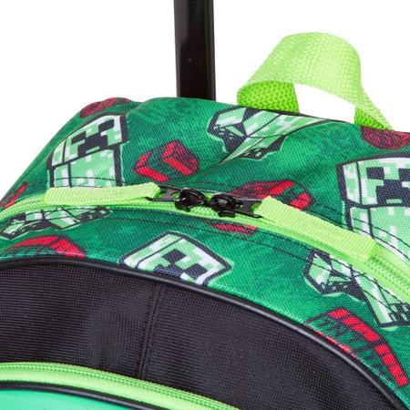 Imagem de Mochila Sestini Grande Com Rodinha Minecraft X Verde