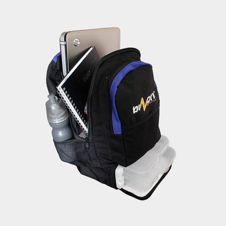 Imagem de Mochila Térmica Fitness (Preto com Azul)