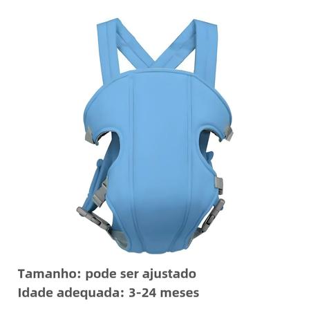 Imagem de Mochila Tipo Estilingue Respirável Ajustável Porta-bebês Bolsa Canguru Frontal Confortável