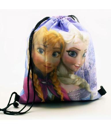 Imagem de Mochila tipo saco da frozen  anna elsa olaf licenciado