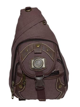 Mochila Transversal Esportiva Lona Marrom - Keuven Imagem de Mochila Transversal Esportiva Lona Marrom