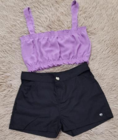 Moda Teen CONJUNTO SHORT CROPPED Lyzy 20 ANOS Conjunto de Roupa Feminina Magazine Luiza