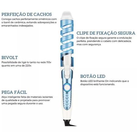 Imagem de Modelador De Cabelos Cerâmica Bivolt Premium 220ºc