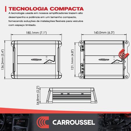 Imagem de Módulo Amplificador Potência Som Automotivo 1600w 2 ohms 1 canal RCA e Fio Alta 1600.1 Soundigital