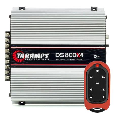 Imagem de Módulo Amplificador Taramps Ds 800x4 + Controle De Longa Distância Tlc-3000