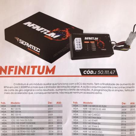 M dulo expansor de rpm infinitum motos injetadas SERVITEC