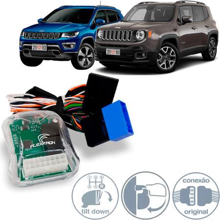 Central Tilt Down e rebatimento retrovisores - Jeep Renegade e