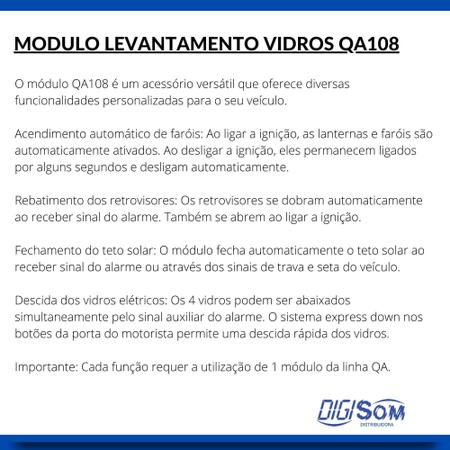 Imagem de Modulo Subida Vidro Eletrico Quantum 2 Ou 4 Portas Qa108