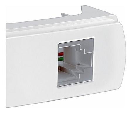 Imagem de Modulo Tomada Rj11 2 Fios Miluz 1 Mod Bc Schneider Cor Branco