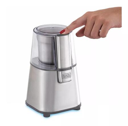 Moedor De Cafe Eletrico e Grãos Inox Gourmand MG200 Black Decker Imagem de Moedor De Cafe Eletrico e Grãos Inox Gourmand MG200 Black Decker