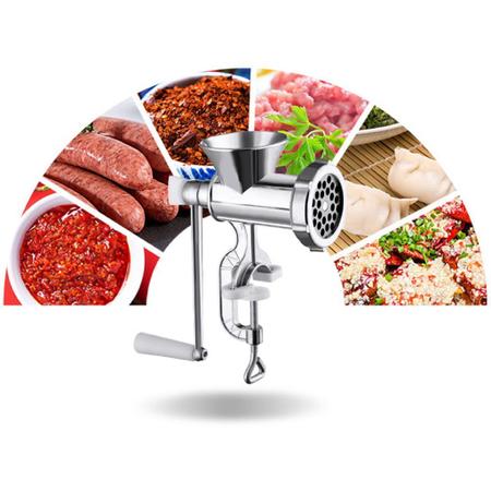 Imagem de Moedor De Carne Moida Manual Hamburguer Pimenta Alimento Linguiça Frango Biscoito Fruta Embutido