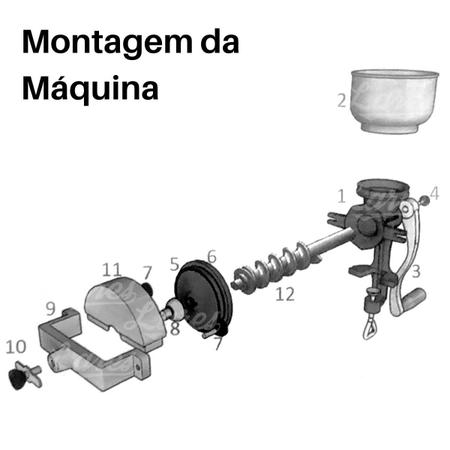 Imagem de Moedor de Grãos Manual com Manivela Grão de Bico Café Feijão