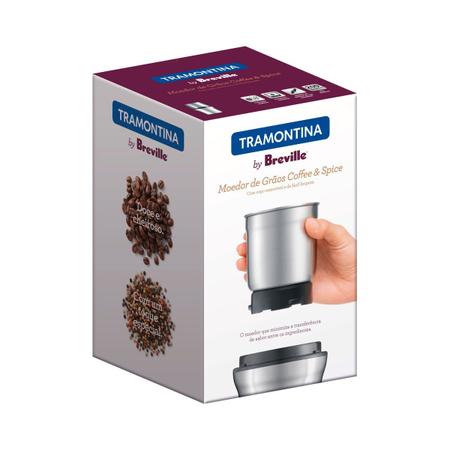 Moedor de grãos Tramontina by Breville Coffee & Spice em Aço Inox Fosco Imagem de Moedor de grãos Tramontina by Breville Coffee & Spice em Aço Inox Fosco