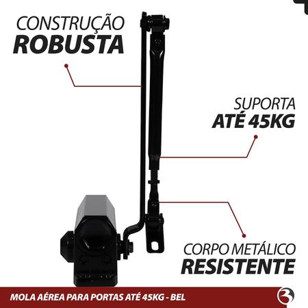 Imagem de Mola Aérea Para Fechamento Automática Portas até 45 Kg - BELFIX