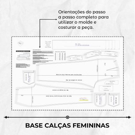 Imagem de Molde base calças femininas by Wania Machado