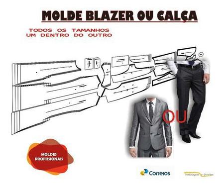 Imagem de Molde Blazer e Calça Social, Modelagem&Diversos, todos os tamanhos da descrição